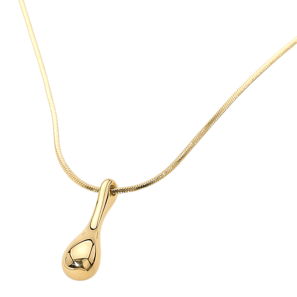 iLLASPARKZ SECRET BOX_Stainless Steel Abstract Long Teardrop Pendant Necklace