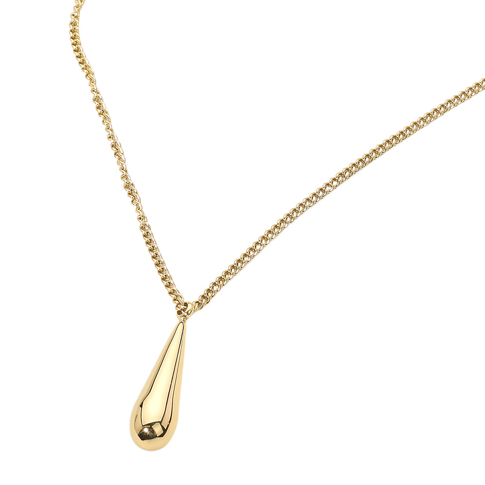 iLLASPARKZ SECRET BOX_Stainless Steel Long Teardrop Pendant Necklace
