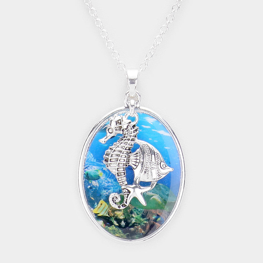 iLLASPARKZ Seahorse Sea Life Pendant Necklace