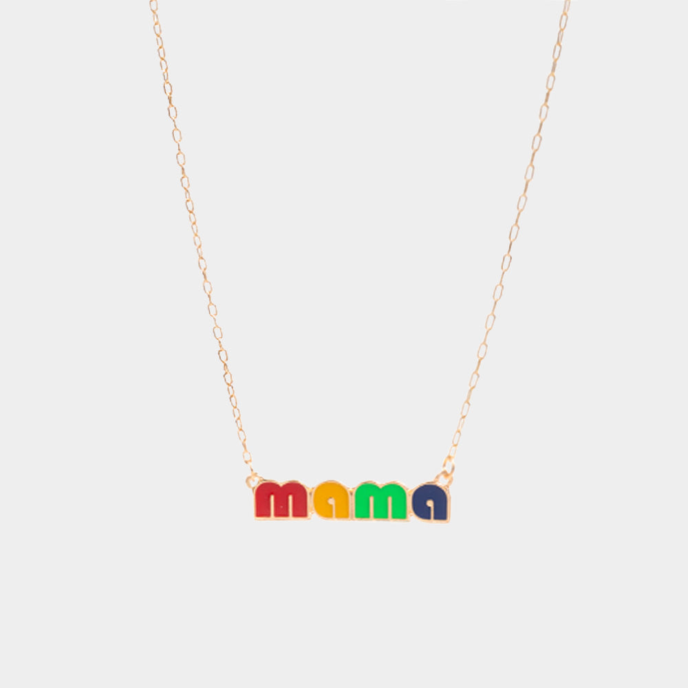 iLLASPARKZ mama Enamel Message Pendant Necklace