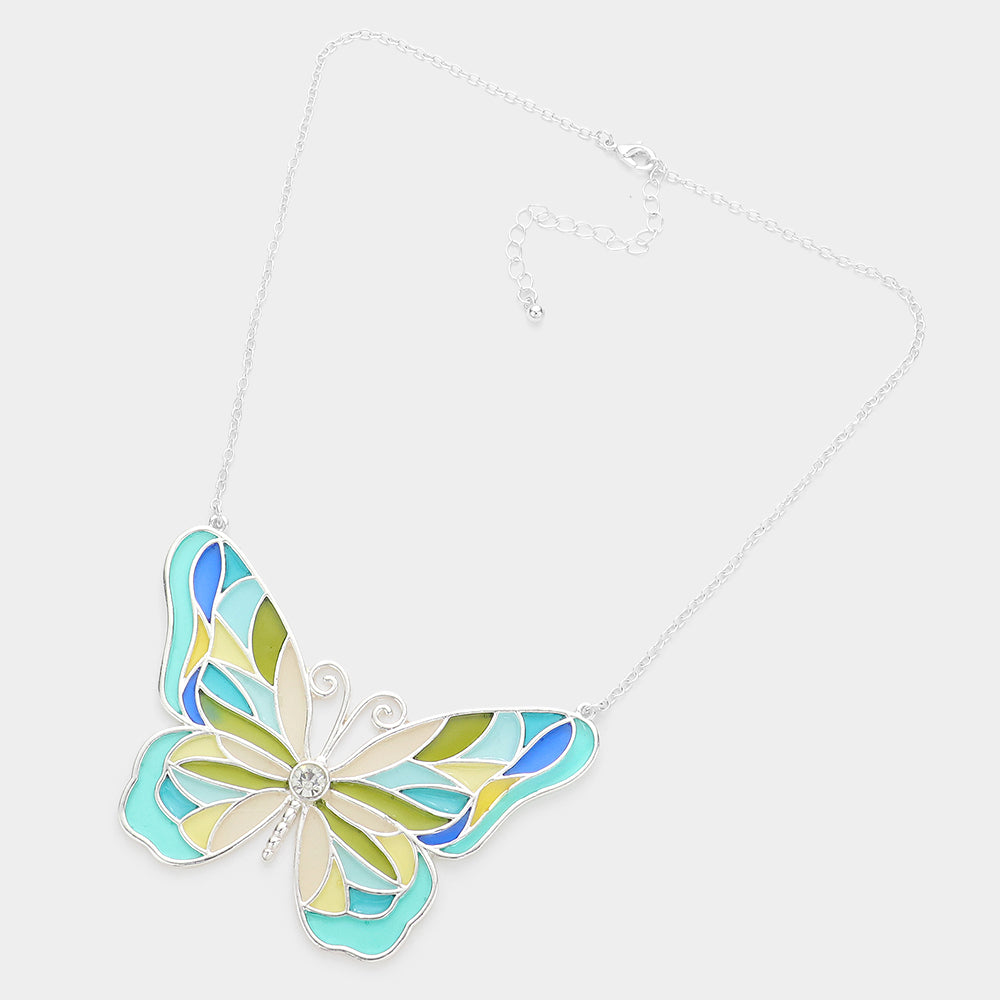 iLLASPARKZ Colorful Butterfly Pendant Necklace