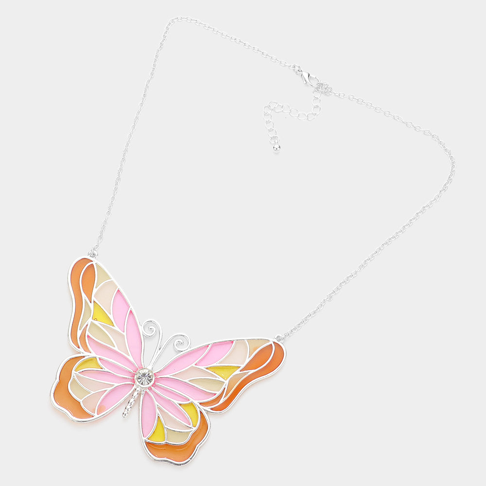 iLLASPARKZ Colorful Butterfly Pendant Necklace