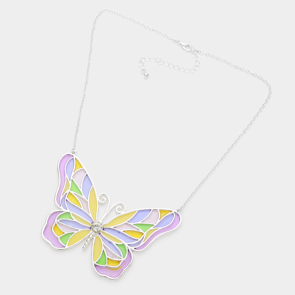 iLLASPARKZ Colorful Butterfly Pendant Necklace