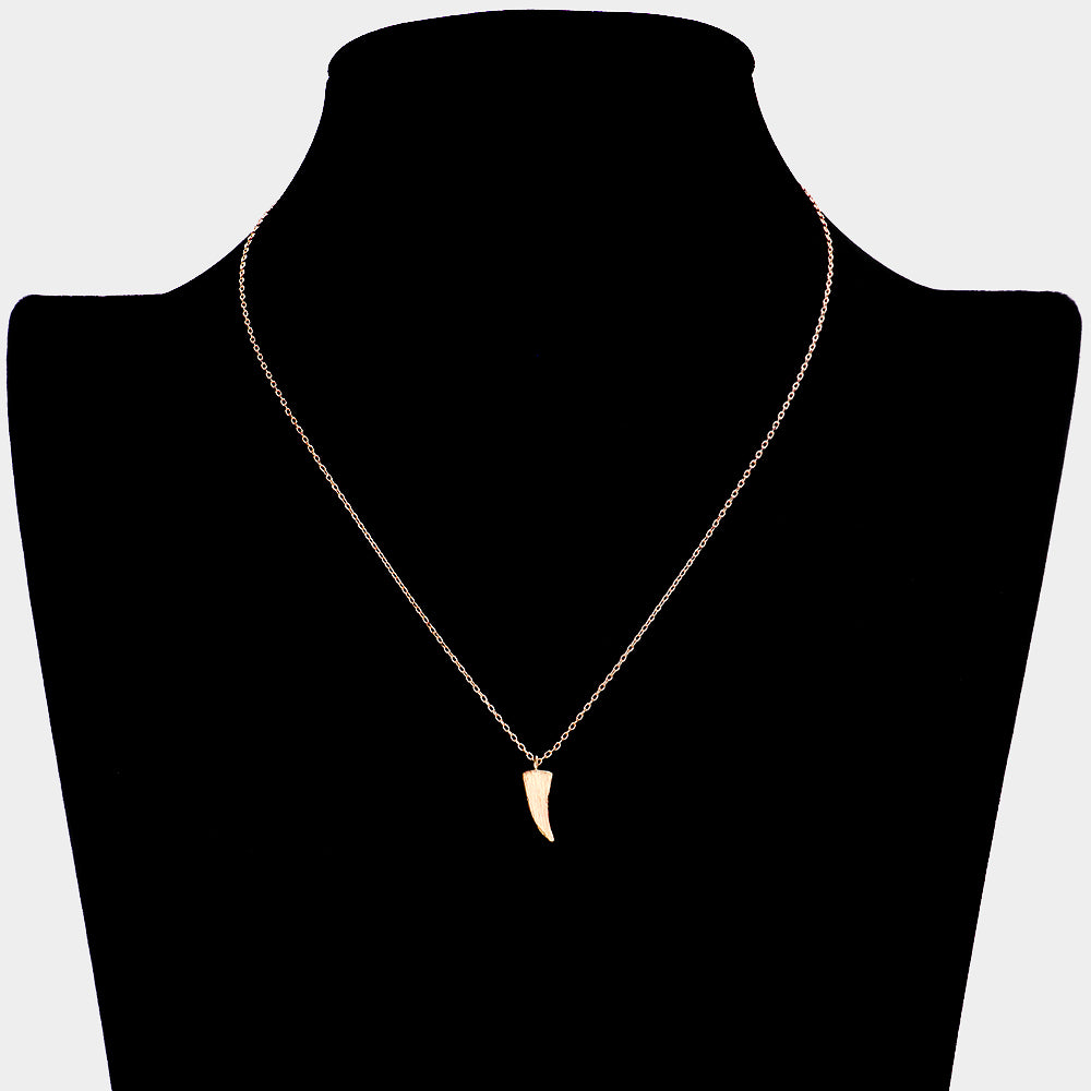 iLLASPARKZ Metal Horn Pendant Necklace