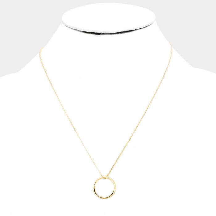 iLLASPARKZ 'Mermaid' Gold Dipped Ring Metal Pendant Necklace