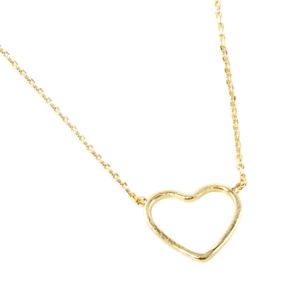iLLASPARKZ Gold Dipped Open Heart Pendant Necklace