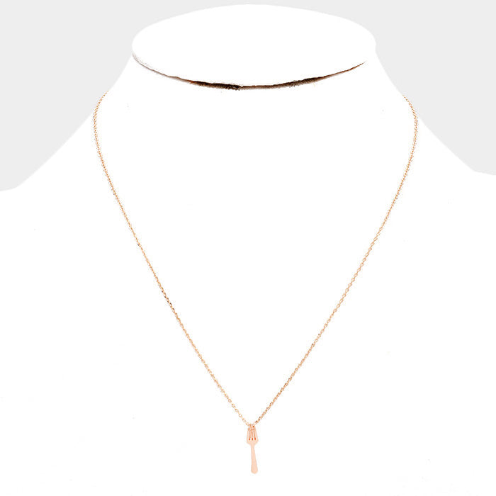 iLLASPARKZ Brass Fork Pendant Necklace