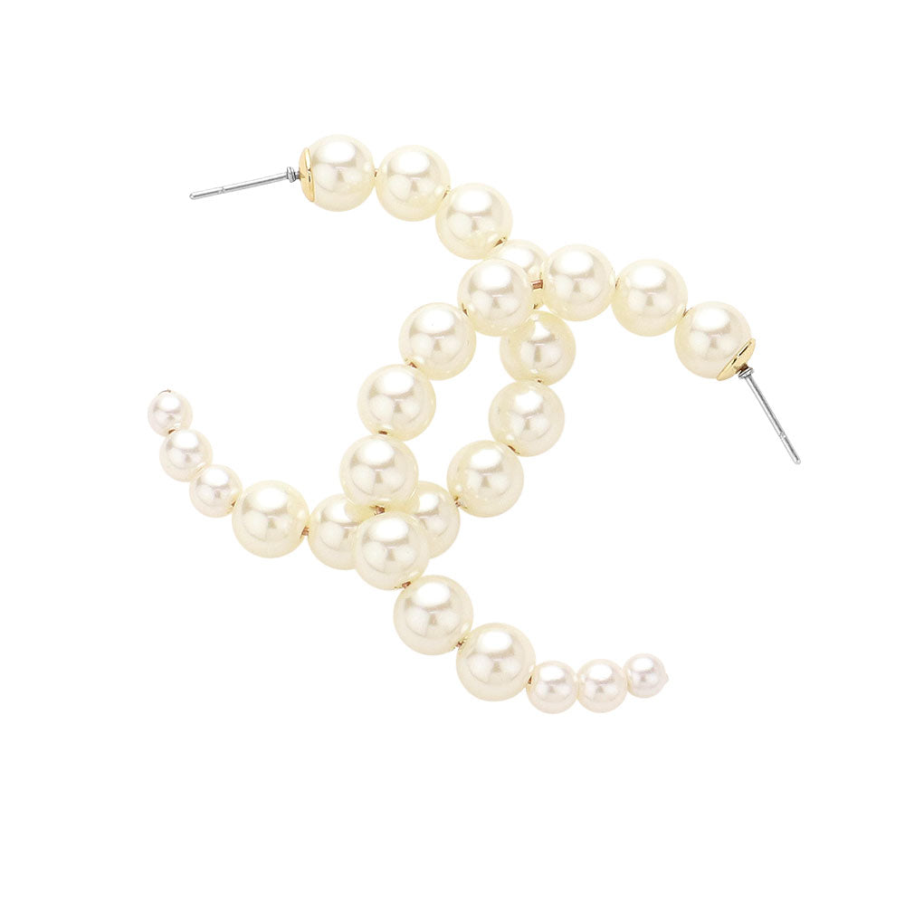 iLLASPARKZ Pearl Hoop Earrings