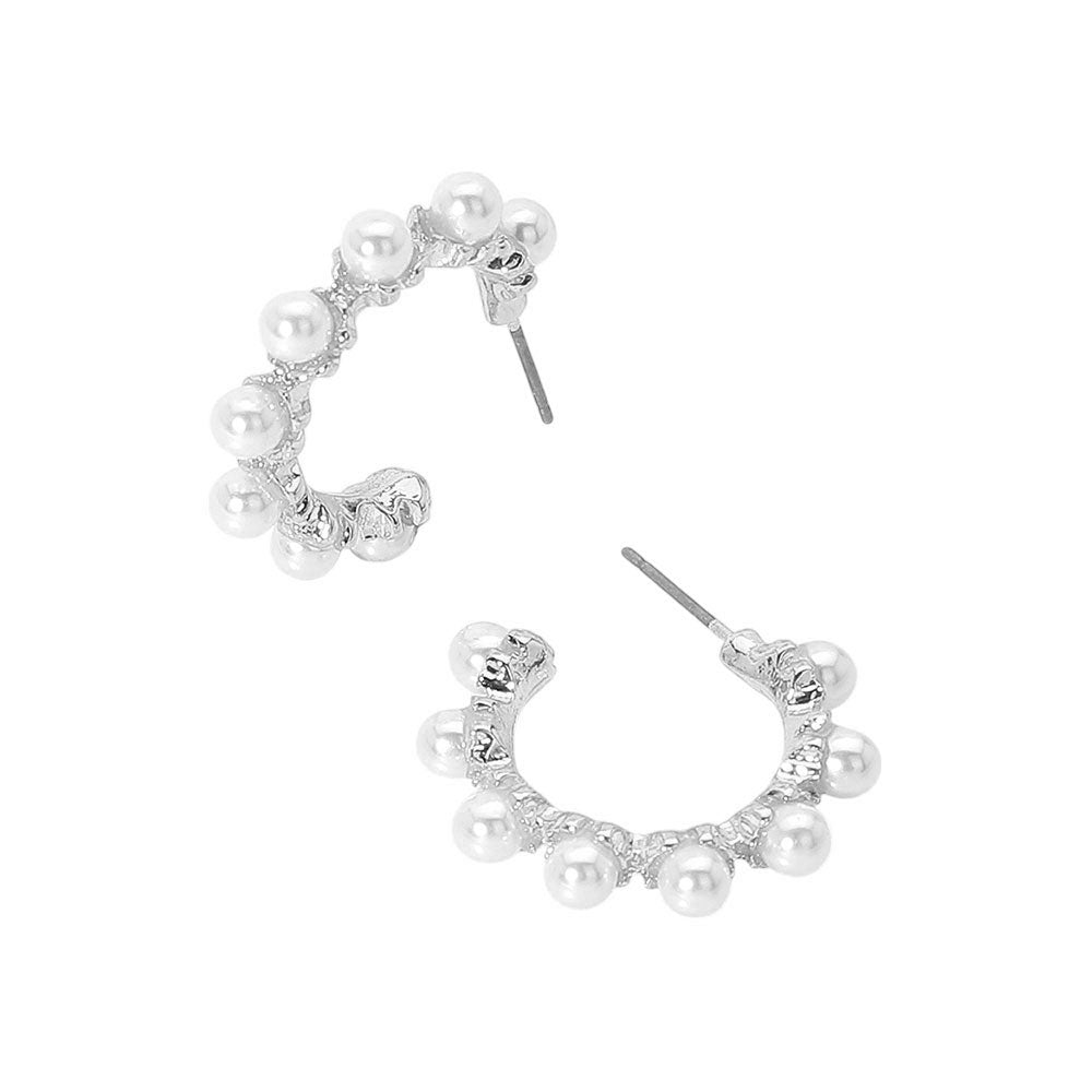 iLLASPARKZ Pearl Hoop Earrings
