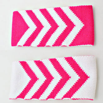 iLLASPARKZ Reversible Chevron Zigzag Acrylic Earmuffs