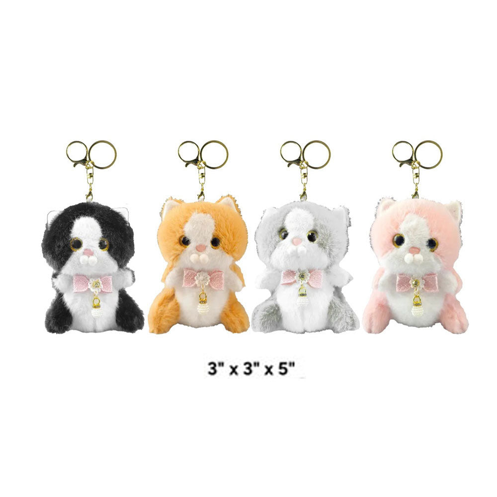 iLLASPARKZ Cute Cat Plush Doll Keychains / Bag Charms