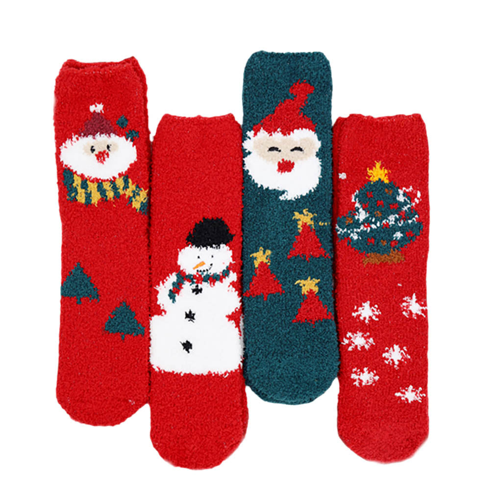 iLLASPARKZ 12Pairs - Fuzzy Cozy Christmas Socks