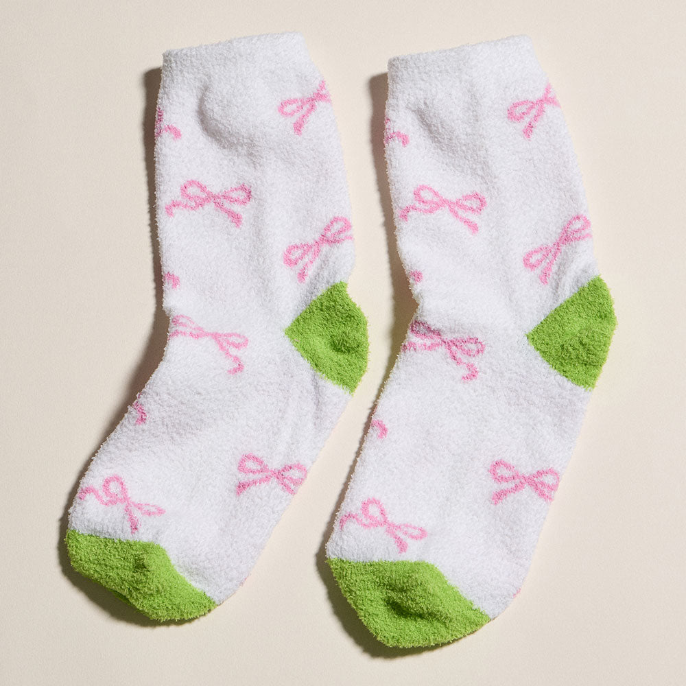 iLLASPARKZ 4Pairs - Green Monster Checkered Bow Printed Christmas Bundle Gift Socks Set