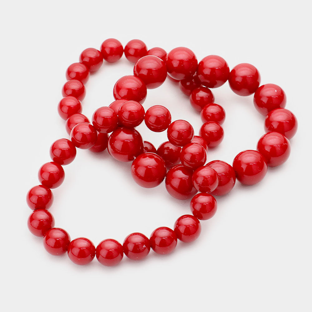 iLLASPARKZ 3PCS - Stackable Pearl Stretch Bracelets