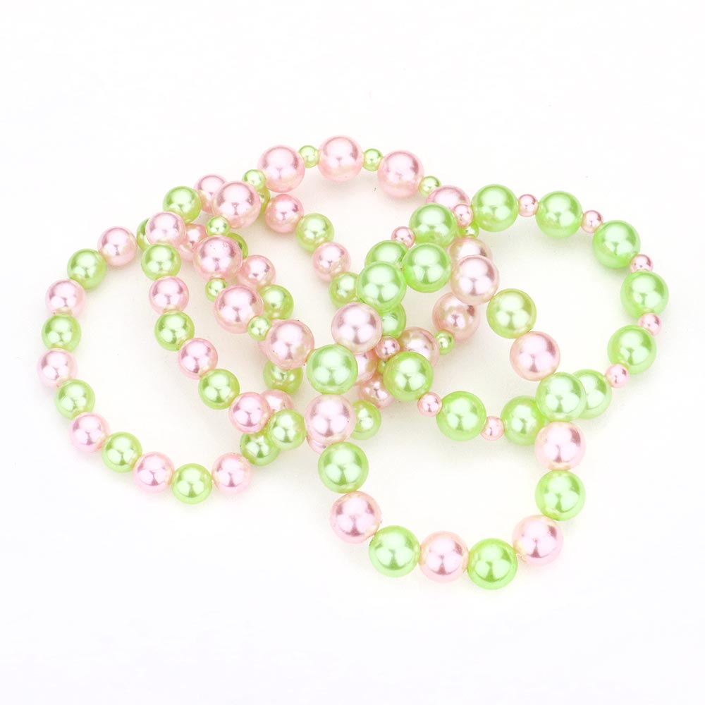 iLLASPARKZ 5PCS - Pearl Stretch Bracelets
