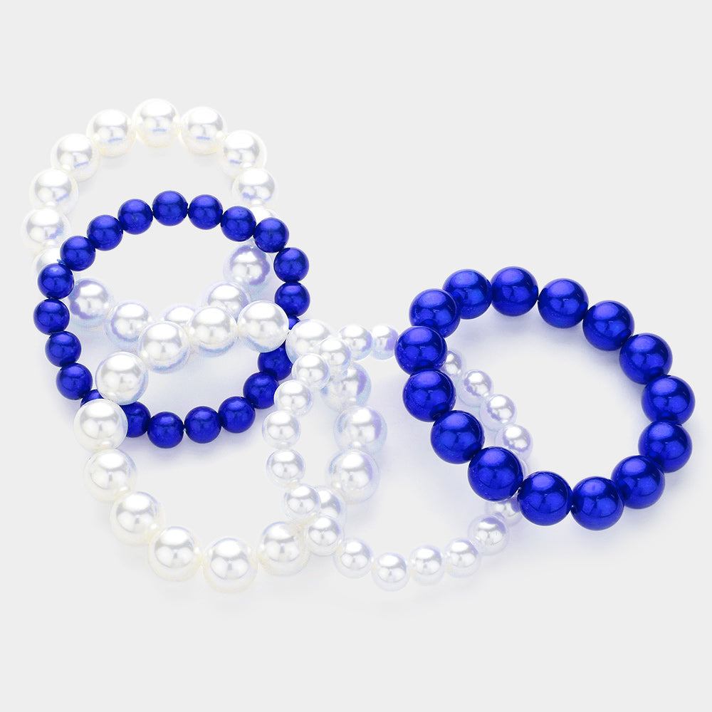 iLLASPARKZ 5PCS - Pearl Multi Layered Stretch Bracelets