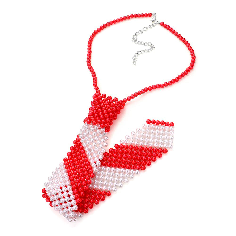 iLLASPARKZ Pearl Neck Tie Necklace