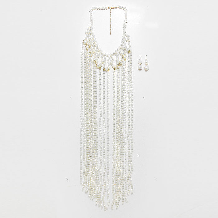 iLLASPARKZ Multi-Strand Drop Pearl Necklace