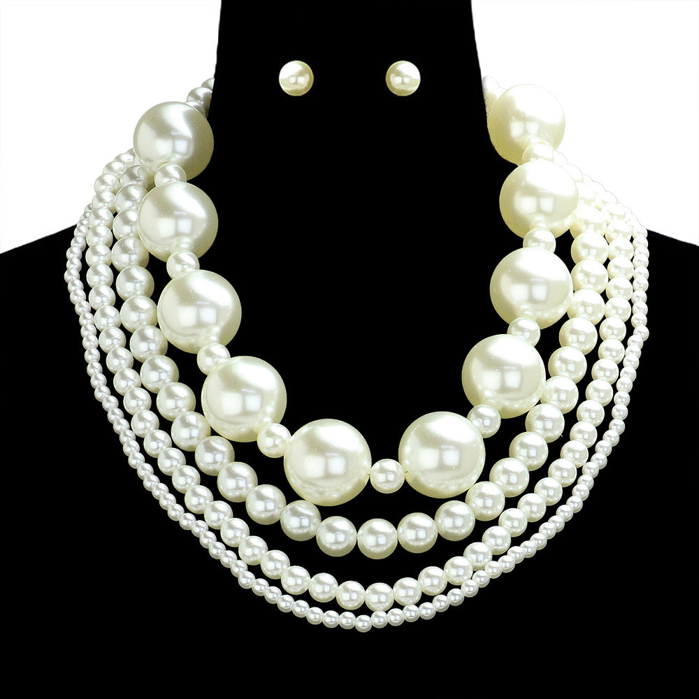 iLLASPARKZ Multi Layered Pearl Necklace