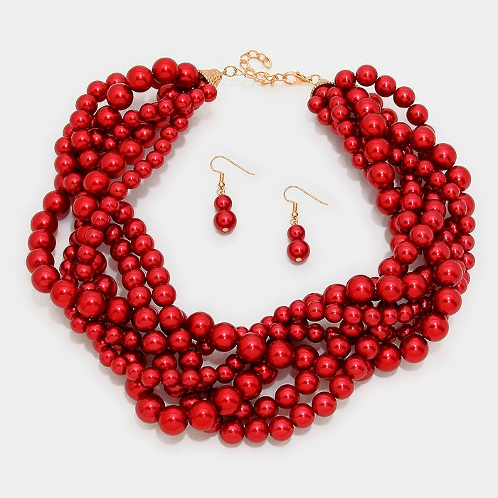 iLLASPARKZ Twisted multi-strand pearl necklace