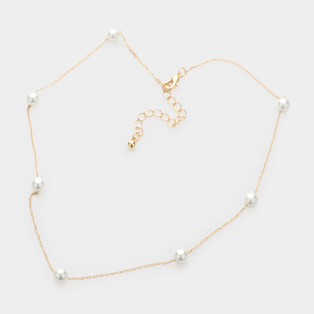 iLLASPARKZ Pearl Station Necklace