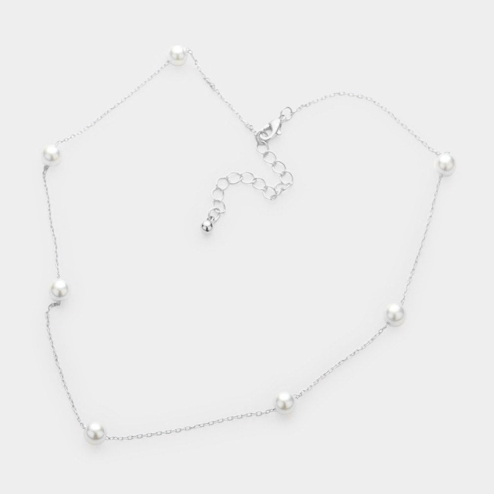 iLLASPARKZ Pearl Station Necklace
