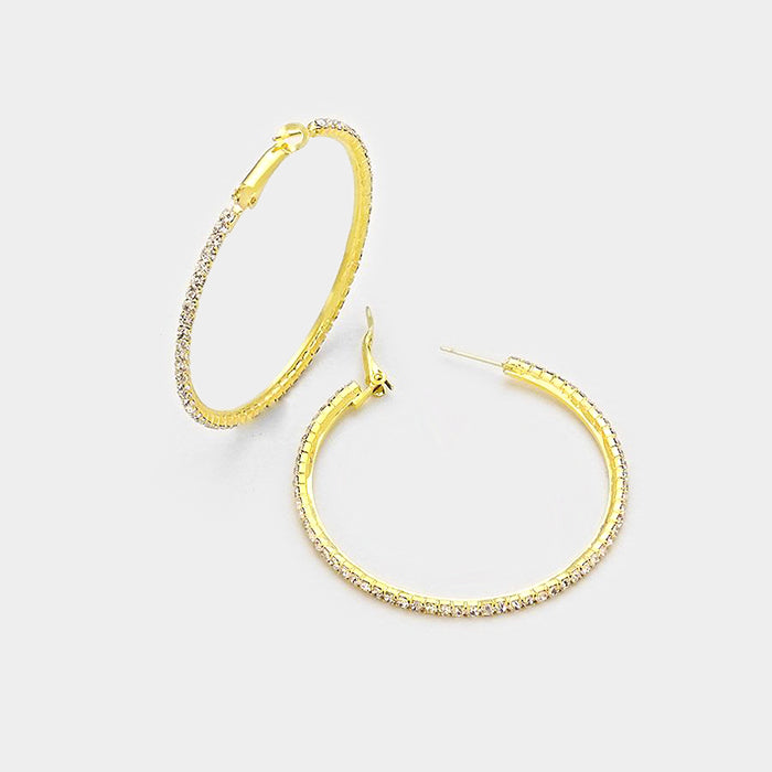 iLLASPARKZ Rhinestone Hoop Earrings