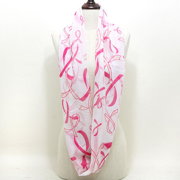 Pink Ribbon Infinity Scarf