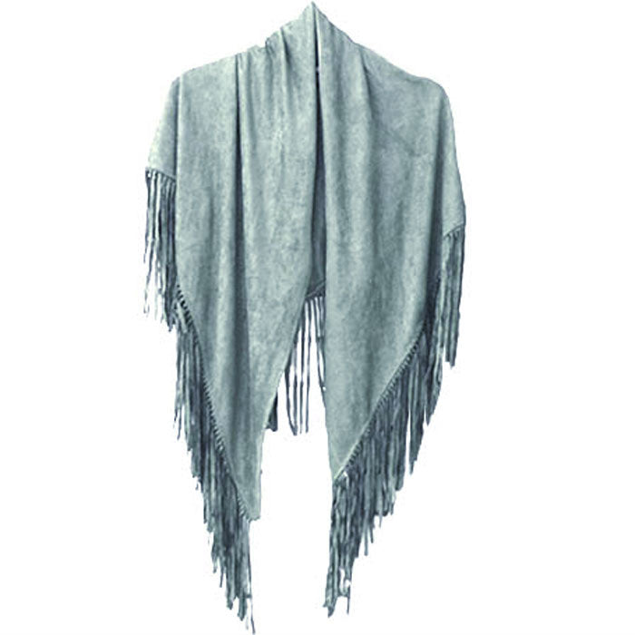 iLLASPARKZ Suede Fringe Shawl Scarf