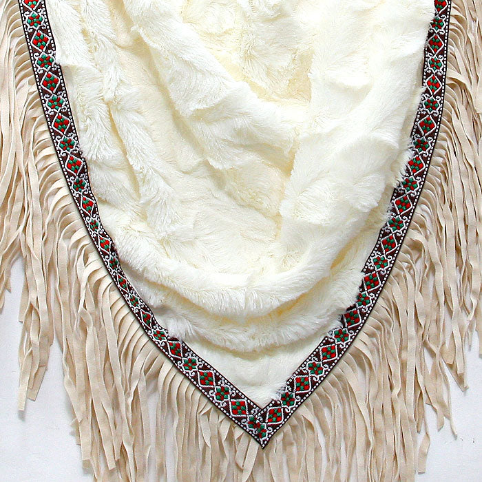iLLASPARKZ Boho Fringe Fur Scarf