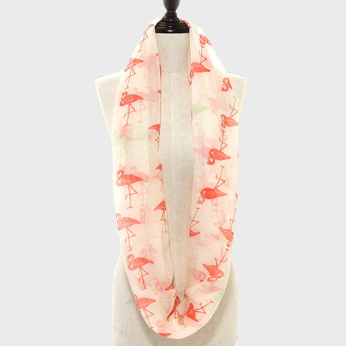 iLLASPARKZ flamingo Pattern Infinity Scarf