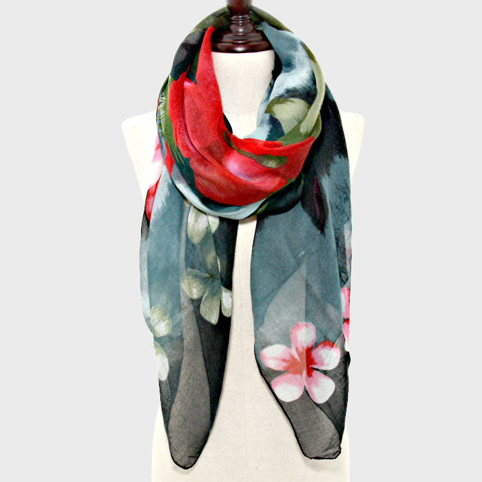 iLLASPARKZ Flower Pattern Beach Pareo / Scarf