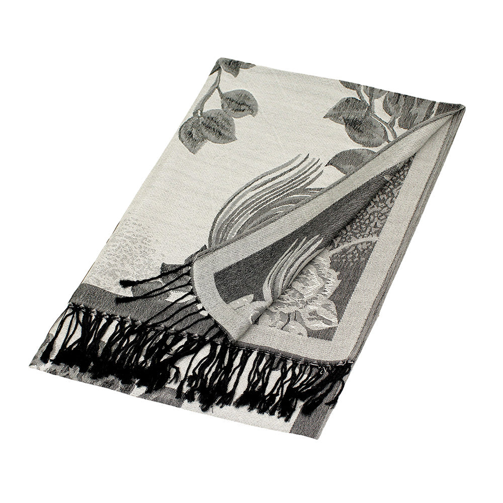 iLLASPARKZ Rose Floral Pashmina Reversible Scarf Shawl