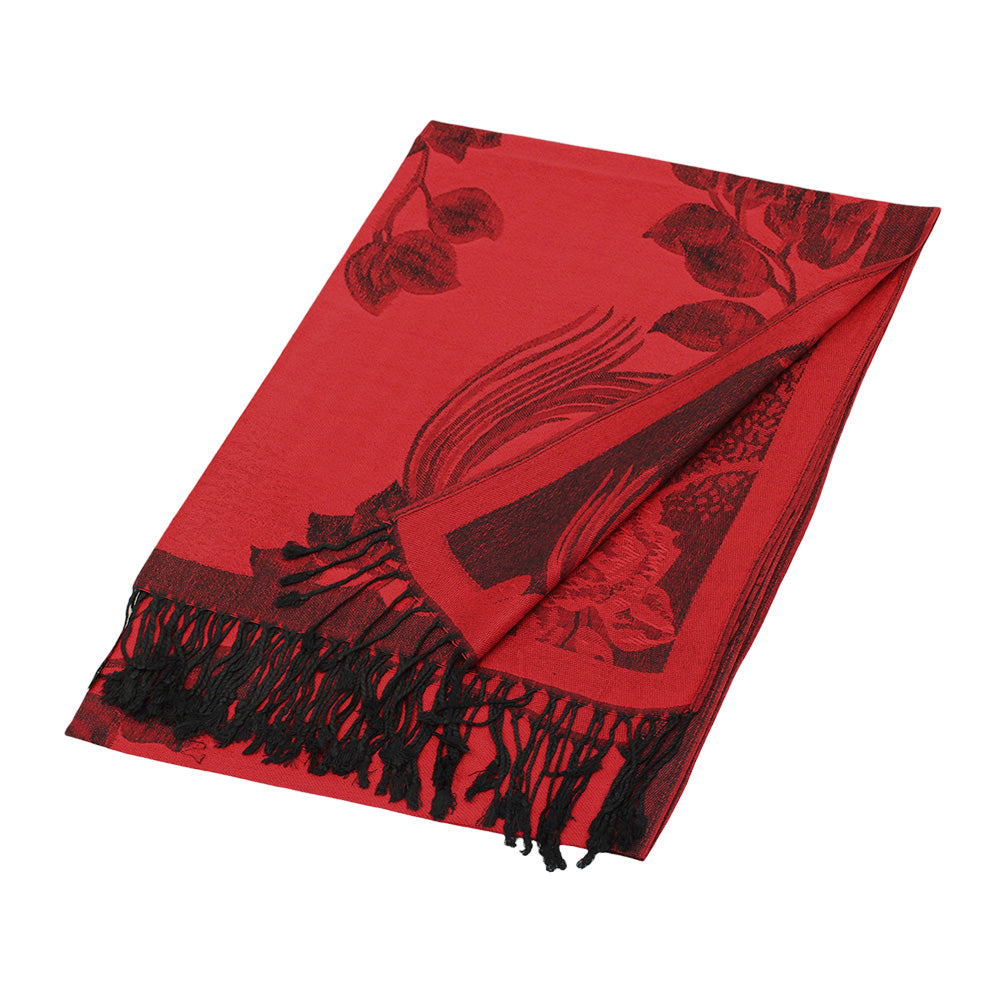 iLLASPARKZ Rose Floral Pashmina Reversible Scarf Shawl