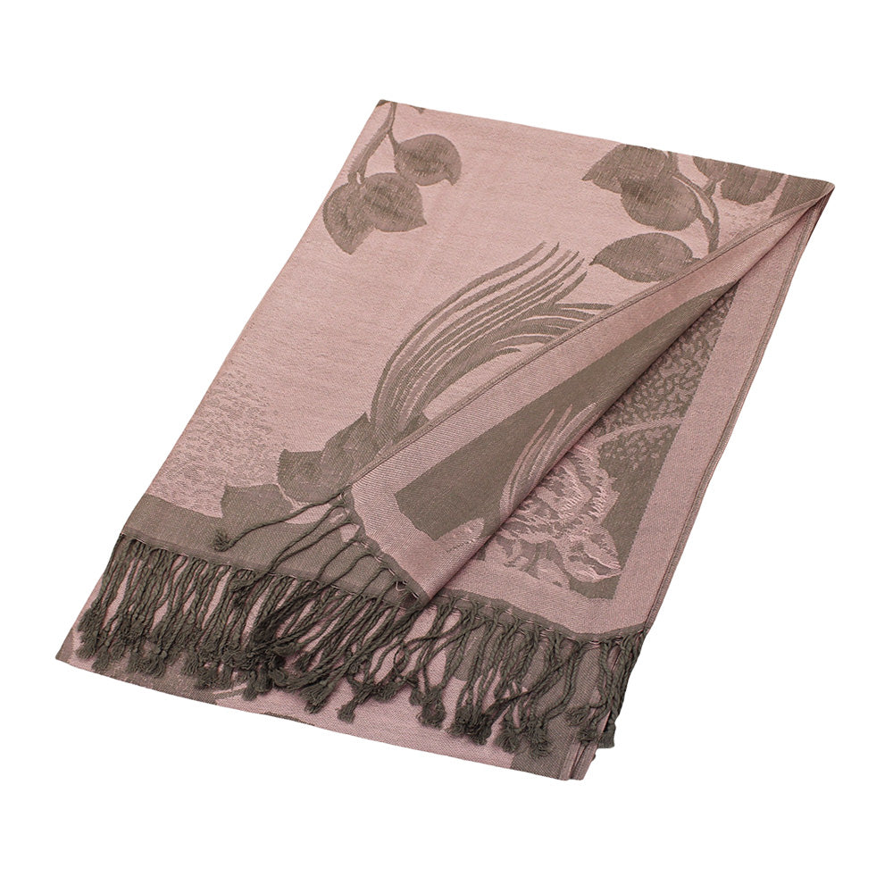 iLLASPARKZ Rose Floral Pashmina Reversible Scarf Shawl