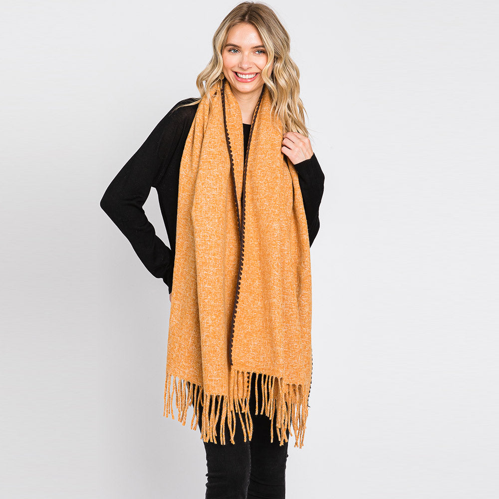 iLLASPARKZ Edge Pointed Fringe Oblong Scarf