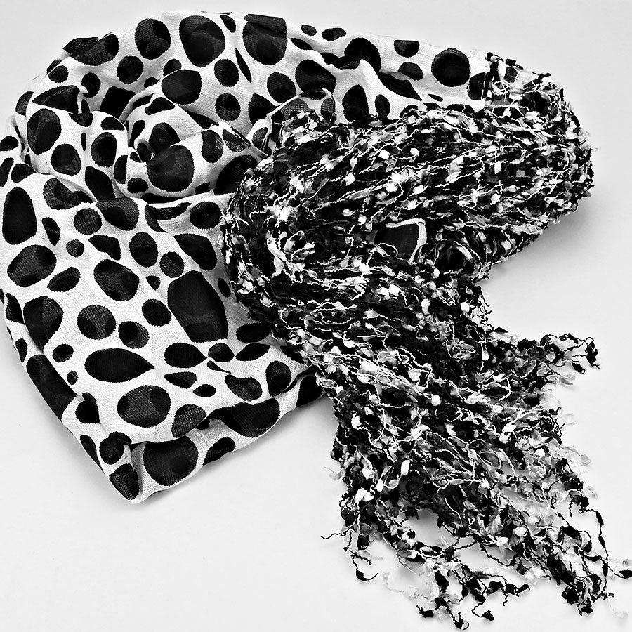 iLLASPARKZ Polka Dot Viscose Mesh Scarf
