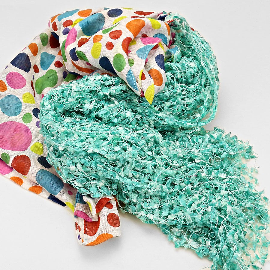 iLLASPARKZ Polka Dot Viscose Mesh Scarf