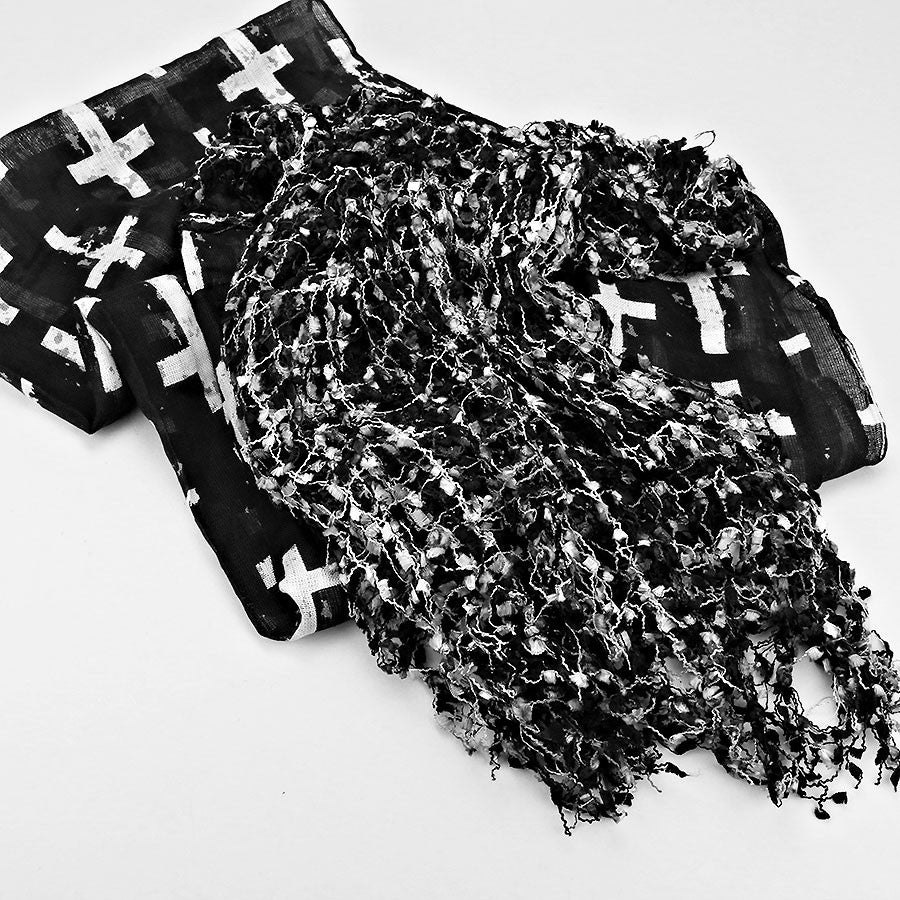 iLLASPARKZ Cross Meshed Viscose Scarf