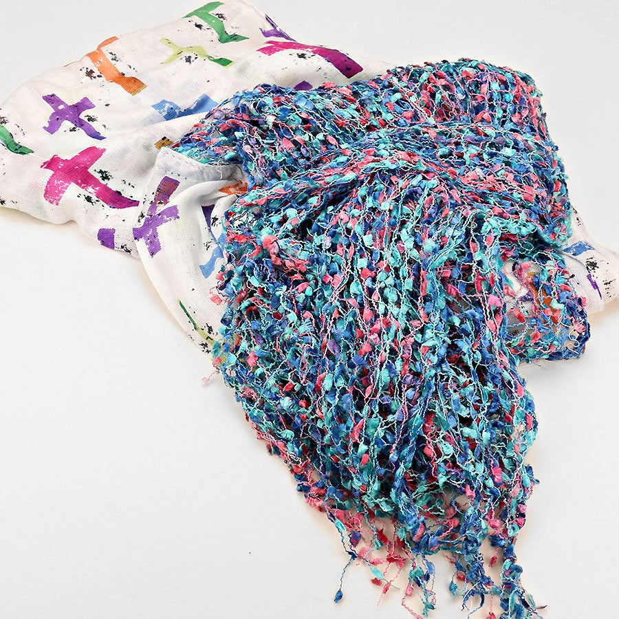 iLLASPARKZ Cross Meshed Viscose Scarf