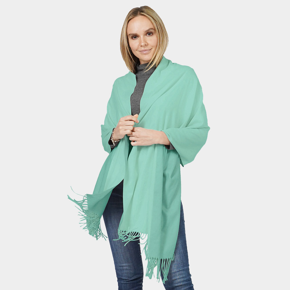 iLLASPARKZ Reversible Solid Shawl Oblong Scarf
