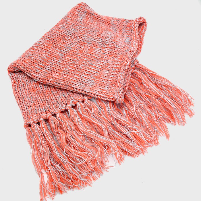 iLLASPARKZ Fringe Drop Two Tone Knit Snood Scarf