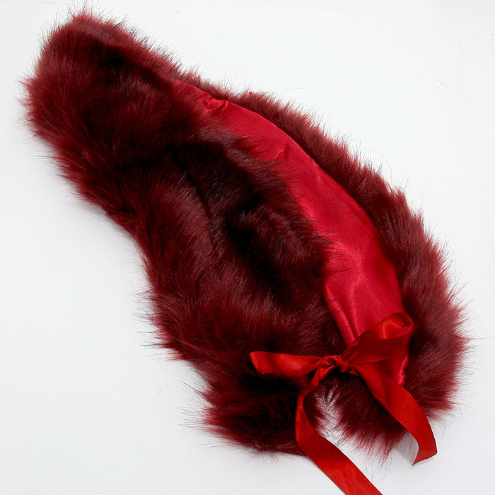 iLLASPARKZ Ribbon Tie Shawl Collar Fur Scarf