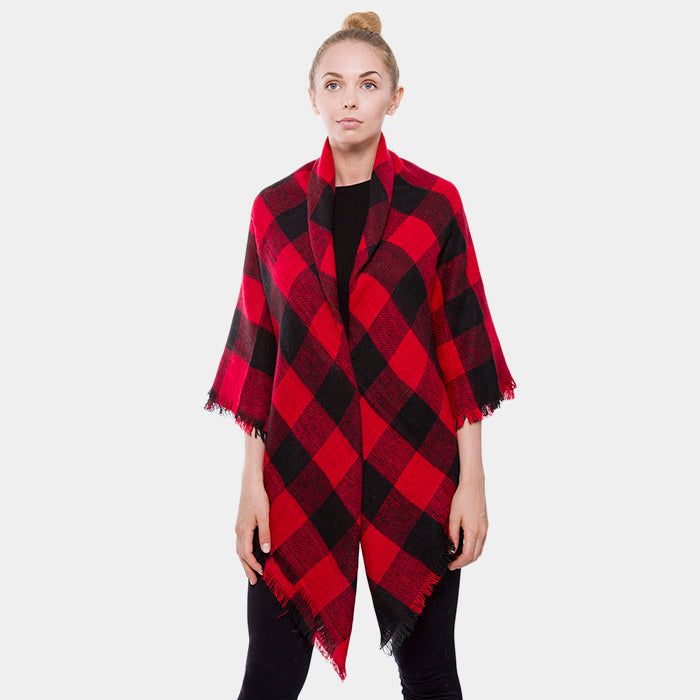 iLLASPARKZ Plaid check square blanket scarf