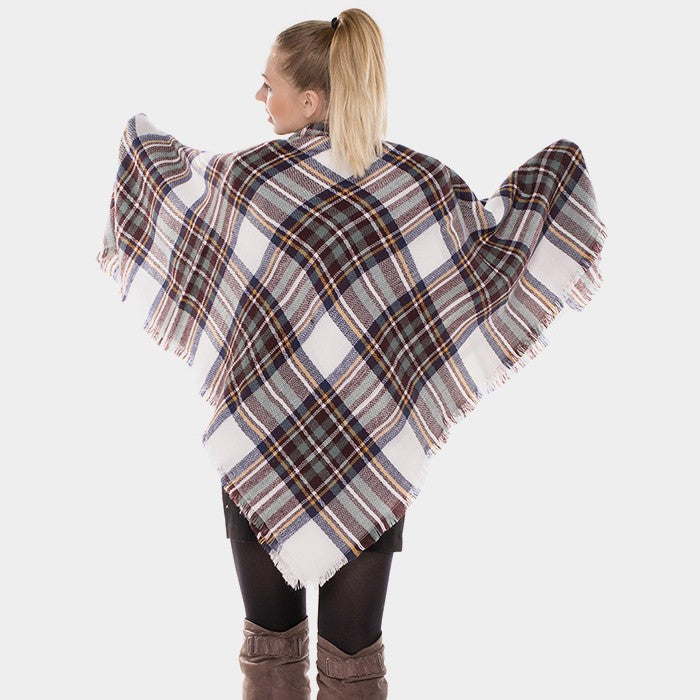iLLASPARKZ Plaid check square blanket scarf