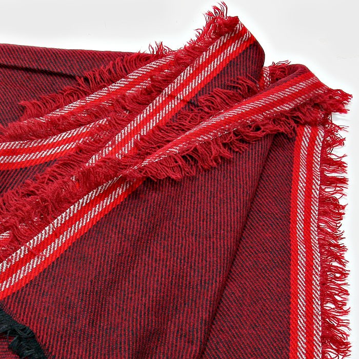 iLLASPARKZ Stripe Accented Scarf with Raw Fringe Trim