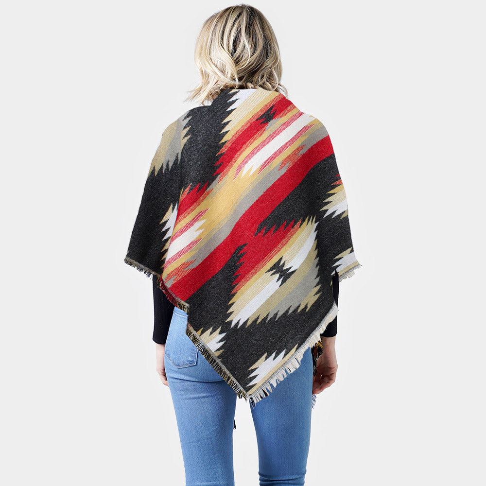 iLLASPARKZ Western Pattern Jacquard Blanket Shawl