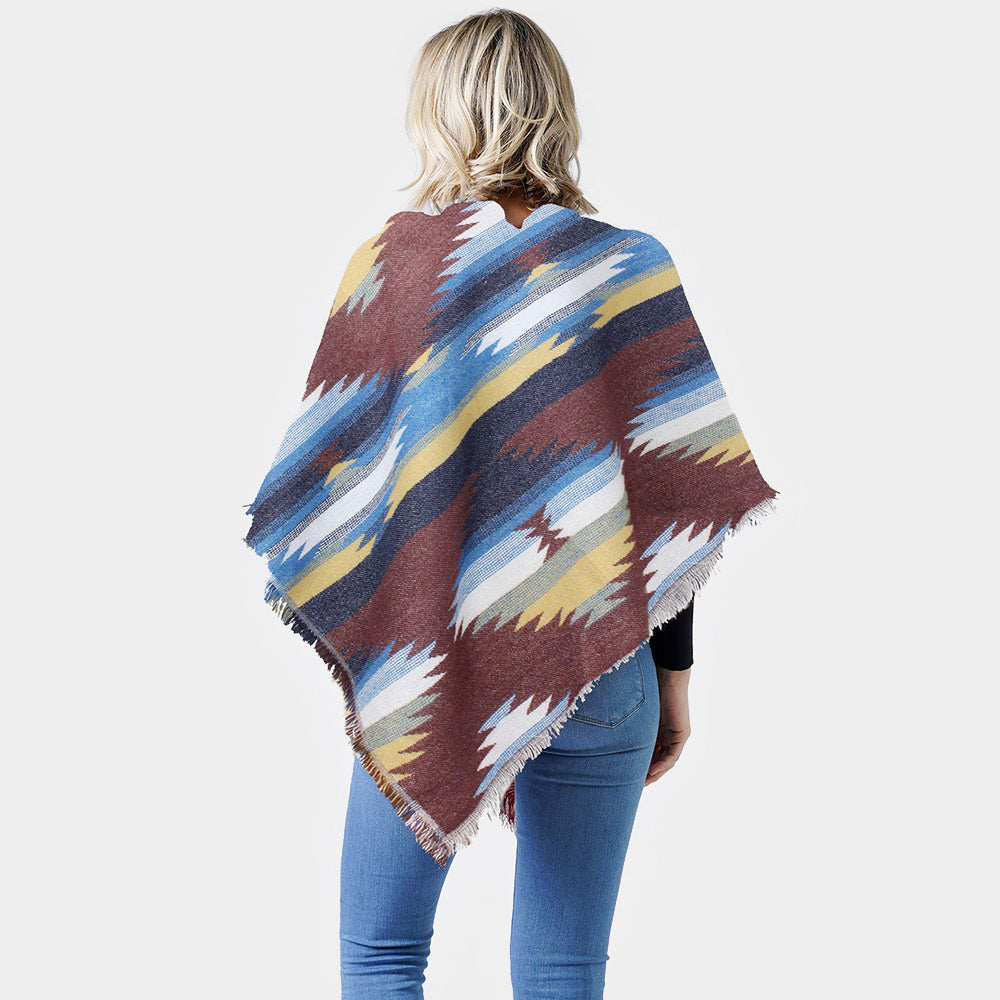 iLLASPARKZ Western Pattern Jacquard Blanket Shawl
