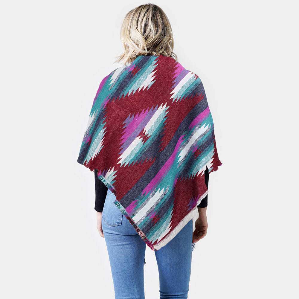 iLLASPARKZ Western Pattern Jacquard Blanket Shawl