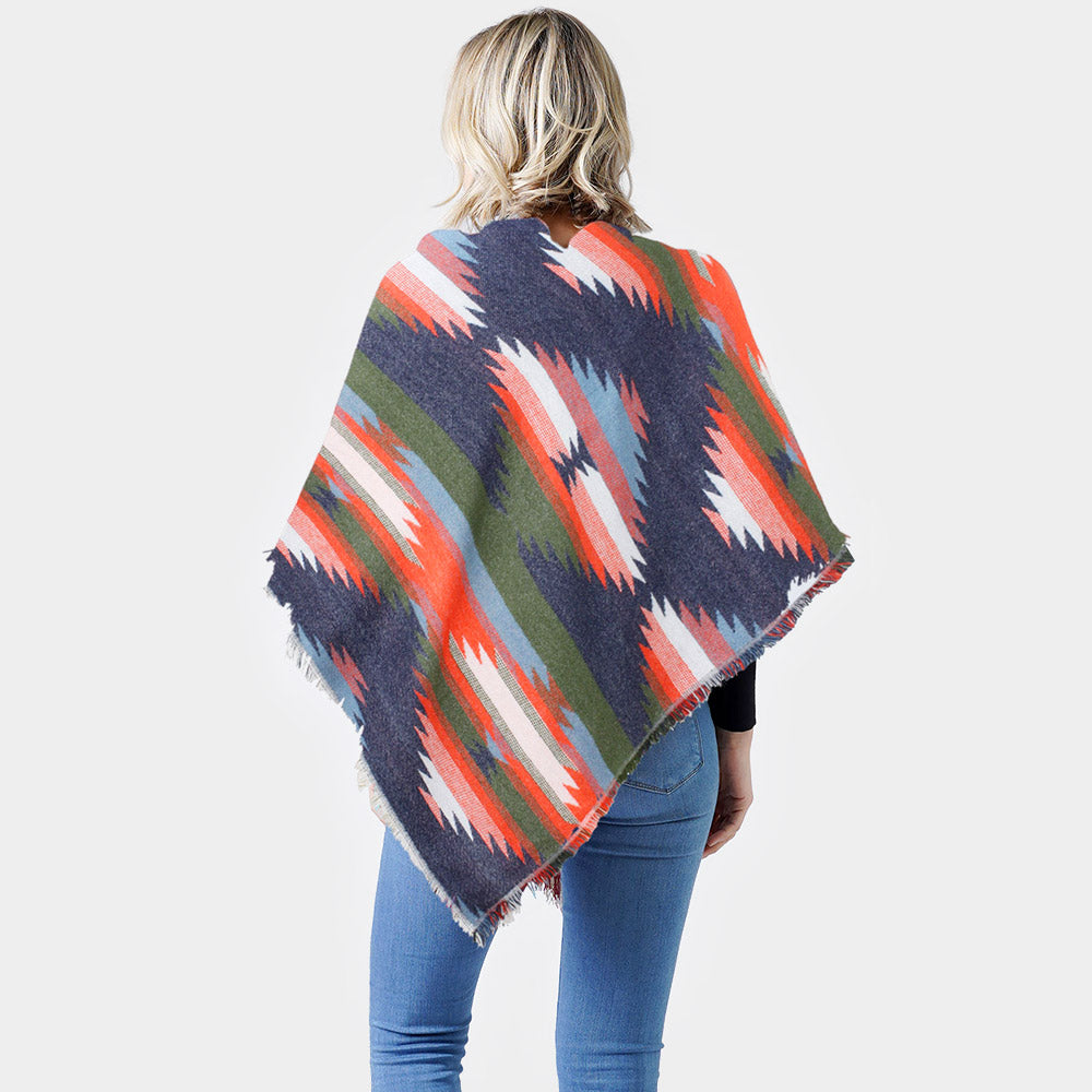 iLLASPARKZ Western Pattern Jacquard Blanket Shawl
